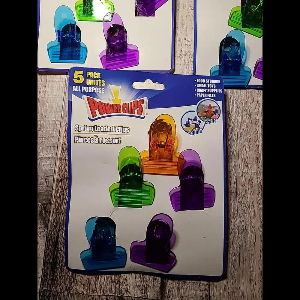 3 5 Pack Of Power Clips Organization/Chip Clip/Craft Supplies/Paper Files